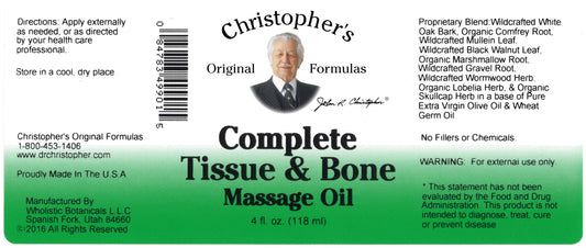 Complete Tissue and Bone Massage Oil